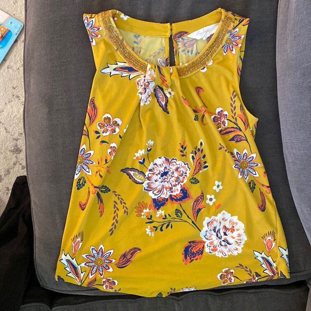 Yellow tank, thick material perfect for any season, never worn or washed